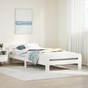 vidaXL Sängram utan madrass vit 100x200 cm massiv furu