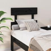 vidaXL Sänggavel svart 78,5x3x81 cm massiv furu