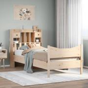 vidaXL Sängram utan madrass 90x200 cm massiv furu