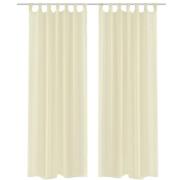 Genomskinlig gardin 140 x 245 cm 2-pack Creme