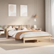 vidaXL Sängram utan madrass 140x190 cm massiv furu