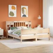 vidaXL Sängram utan madrass 200x200 cm massiv furu