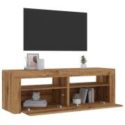 vidaXL TV-bänk med LED-lampor artisan ek 120x35x40 cm konstruerat trä