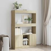 vidaXL Högskåp sonoma-ek 92x33x140 cm konstruerat trä
