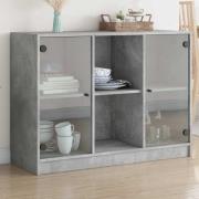 vidaXL Skänk betonggrå 102x37x75,5 cm konstruerat trä
