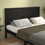 vidaXL Sänggavel svart 146x4x100 cm massiv furu