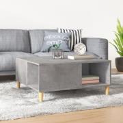 vidaXL Soffbord betonggrå 80x80x36,5 cm konstruerat trä