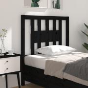 vidaXL Sänggavel svart 81x4x100 cm massiv furu