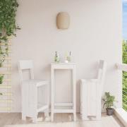 vidaXL Barpallar 2 st vit 40x48,5x115,5 cm massiv furu