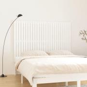 vidaXL Väggmonterad huvudgavel vit 166x3x110 cm massiv furu