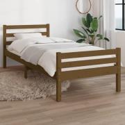vidaXL Sängram honungsbrun massiv furu 75x190 cm