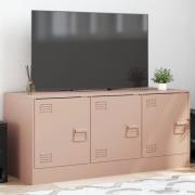 vidaXL TV-skåp rosa 99x39x44 cm stål