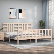 vidaXL Sängram utan madrass 200x200 cm massiv furu