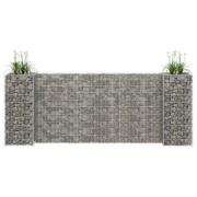 vidaXL Planteringsgabion H-formad stål 260x40x100 cm