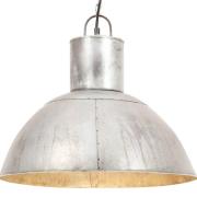 vidaXL Hänglampa 25 W silver rund 48 cm E27