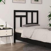 vidaXL Sänggavel svart 95,5x4x100 cm massiv furu