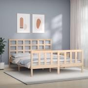 vidaXL Sängram utan madrass 160x200 cm massiv furu