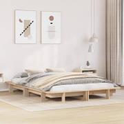 vidaXL Sängram utan madrass 135x190 cm massiv furu