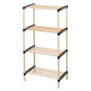 Storage solutions Skoställ med 4 hyllor trä 49x28x92,5 cm