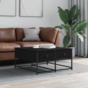 vidaXL Soffbord svart 80x80x40 cm konstruerat trä