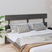 vidaXL Sänggavel grå 204x3x81 cm massiv furu