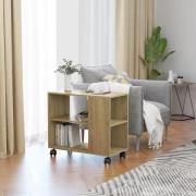 vidaXL Sidobord sonoma-ek 70x35x55 cm konstruerat trä