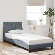 vidaXL Bed Frame without Mattress "Hanko" Dark Grey 90x200 cm Velvet
