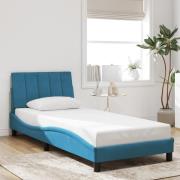 vidaXL Bed Frame without Mattress "Hanko" Blue 90x190 cm Velvet