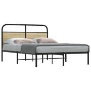 vidaXL Sängram utan madrass sonoma-ek 120x190 cm konstruerad trä