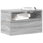 vidaXL Väggmonterat sängbord grå sonoma 45x26x28,5 cm