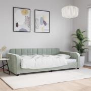 vidaXL Dagbädd ljusgrå 100x200 cm sammet