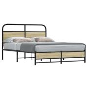 vidaXL Sängram utan madrass sonoma-ek 120x190 cm konstruerad trä