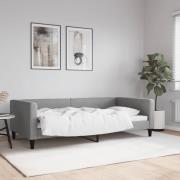 vidaXL Dagbädd ljusgrå 100x200 cm tyg