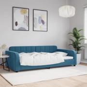vidaXL Dagbädd blå 100x200 cm sammet