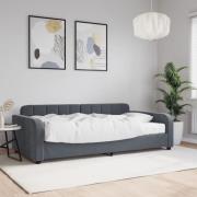 vidaXL Dagbädd med madrass mörkgrå 100x200 cm sammet