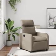 vidaXL Reclinerfåtölj cappuccino konstläder