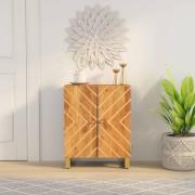 vidaXL Skänk brun och svart 60x33,5x75 cm massivt mangoträ