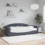 vidaXL Dagbädd med madrass mörkgrå 90x200 cm sammet