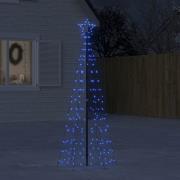 vidaXL Julgransbelysning med markspett 220 LEDs blå 180 cm