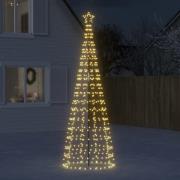 vidaXL Julgransbelysning med markspett 570 LEDs varmvit 300 cm