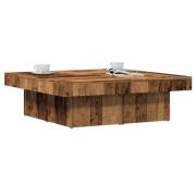 vidaXL Soffbord åldrat trä 90x90x28 cm konstruerat trä
