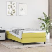 vidaXL Sängram utan madrass grön 100x200 cm tyg