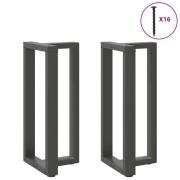 vidaXL Barbordsben T-formad 2 st antracit 40x35x(90-91) cm stål