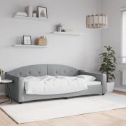 vidaXL Dagbädd ljusgrå 100x200 cm tyg