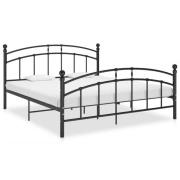 vidaXL Sängram utan madrass svart metall 140x200 cm