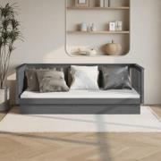 vidaXL Dagbädd grå 90x200 cm massiv furu