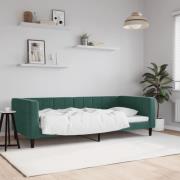 vidaXL Dagbädd mörkgrön 90x200 cm sammet