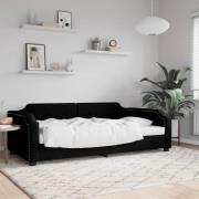 vidaXL Dagbädd svart 90x200 cm tyg