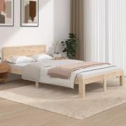 vidaXL Sängram massiv furu 120x200 cm
