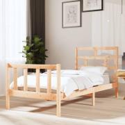 vidaXL Sängram massiv furu 90x190 cm